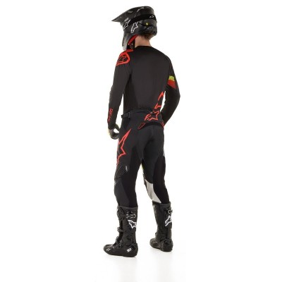 Maillot Alpinestars Techstar Venom Noir Rouge Jaune Fluo 