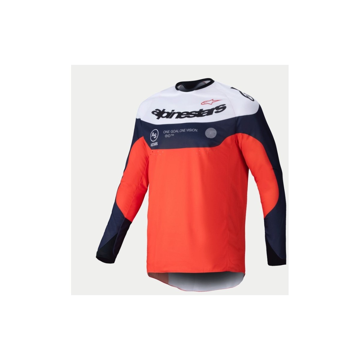 Maillot Alpinestars Enduro Pro-Dura Bleu Marine Orange Blanc 