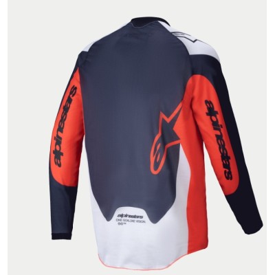 Maillot Alpinestars Enduro Pro-Dura Bleu Marine Orange Blanc 