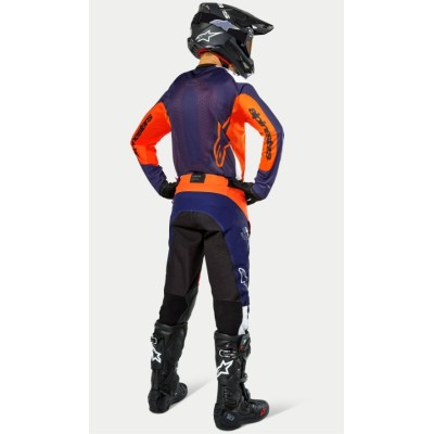 Maillot Alpinestars Enduro Pro-Dura Bleu Marine Orange Blanc 