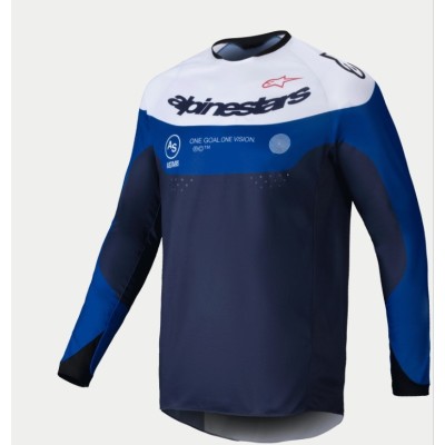 Maillot Alpinestars Enduro Pro-Dura Bleu Marine Bleu Blanc 