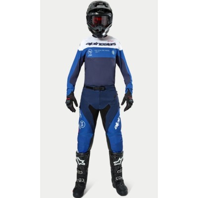 Maillot Alpinestars Enduro Pro-Dura Bleu Marine Bleu Blanc 