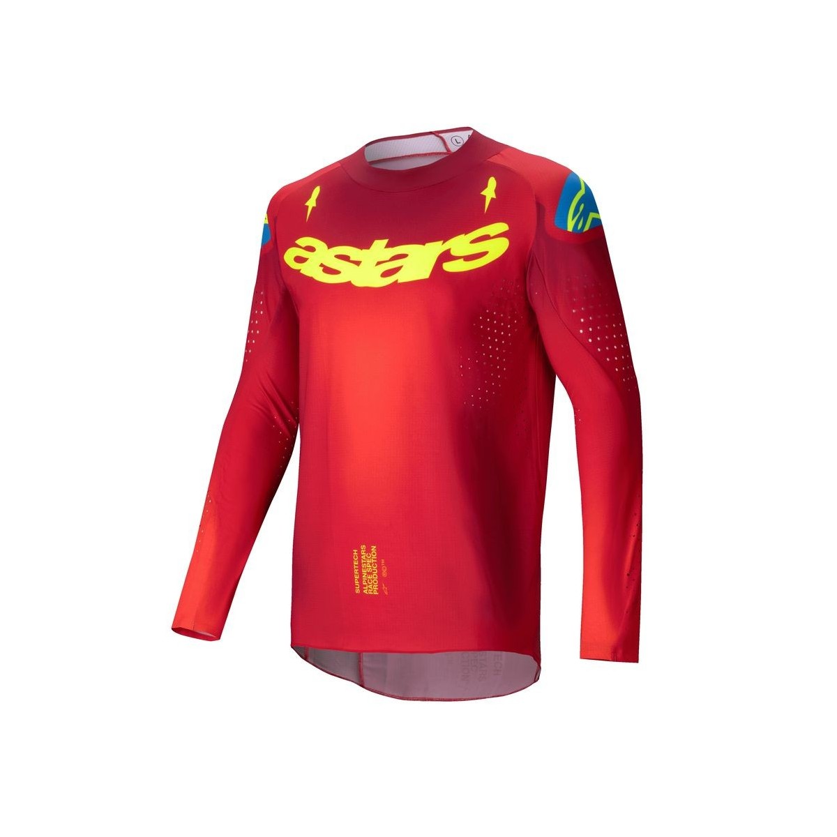Maillot Alpinestars Supertech Maker Rouge Jaune Fluo 