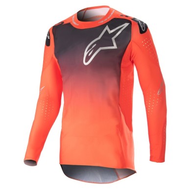 Maillot Alpinestars Supertech Risen Hot Orange Noir 