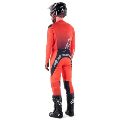 Maillot Alpinestars Supertech Risen Hot Orange Noir 