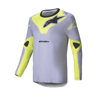 Maillot Alpinestars Racer Veil Gris Jaune Fluo 