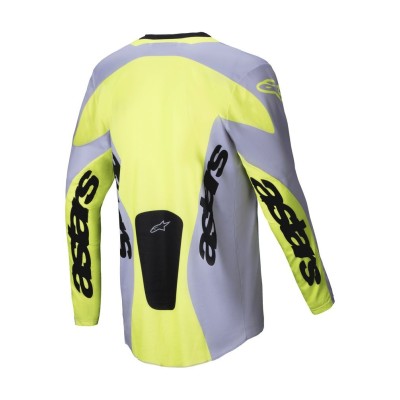 Maillot Alpinestars Racer Veil Gris Jaune Fluo 