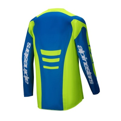 Maillot Alpinestars Fluid Haul Jaune Fluo Bleu 