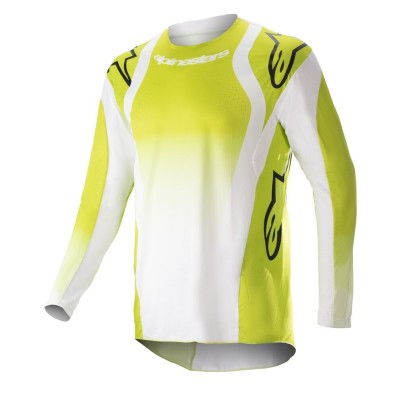 Maillot Alpinestars Techstar Push Jaune Fluo Blanc 