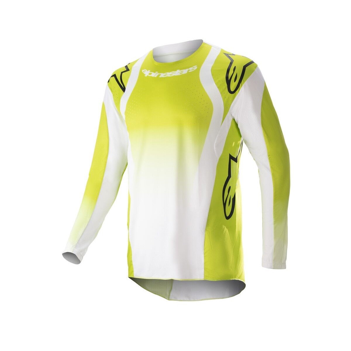 Maillot Alpinestars Techstar Push Jaune Fluo Blanc 