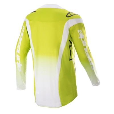 Maillot Alpinestars Techstar Push Jaune Fluo Blanc 