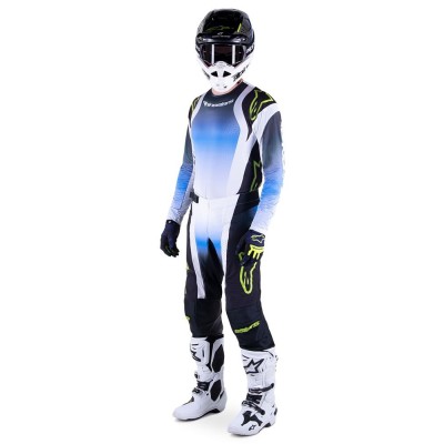 Maillot Alpinestars Techstar Push UCLA Nightlife Bleu Blanc 
