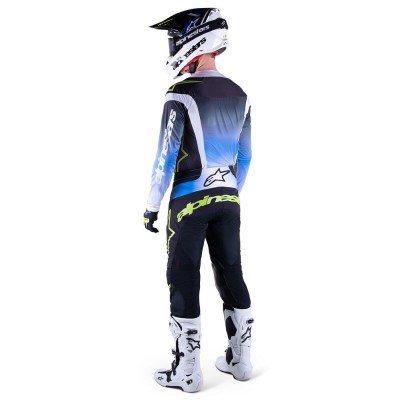 Maillot Alpinestars Techstar Push UCLA Nightlife Bleu Blanc 