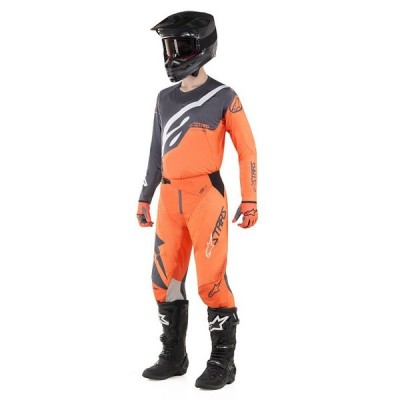 Maillot Alpinestars Techstar Factory Anthracite Orange Fluo 