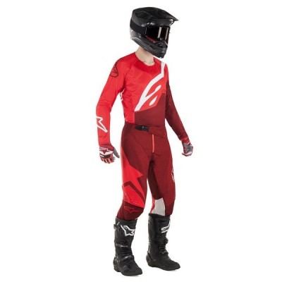 Maillot Alpinestars Techstar Factory Rouge Bordeaux 