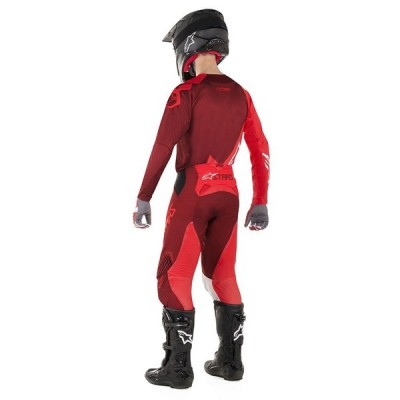 Maillot Alpinestars Techstar Factory Rouge Bordeaux 