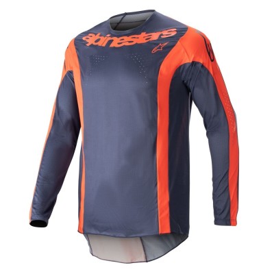 Maillot Alpinestars Techstar Arch Bleu Nuit Hot Orange 