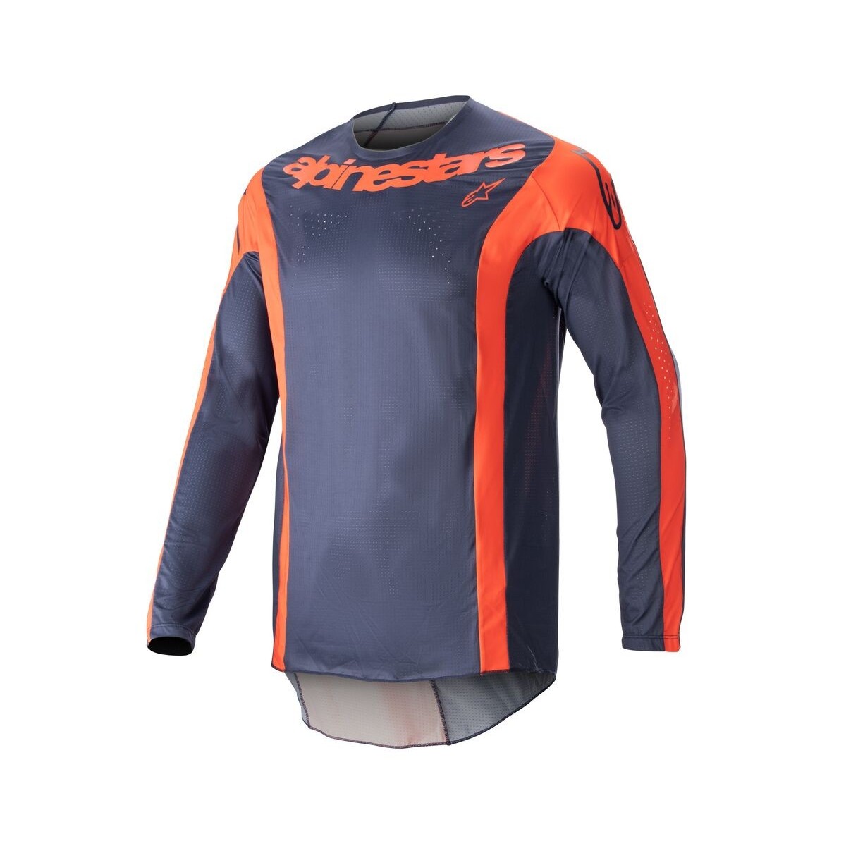 Maillot Alpinestars Techstar Arch Bleu Nuit Hot Orange 