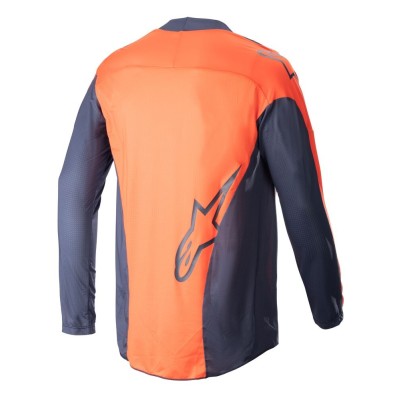 Maillot Alpinestars Techstar Arch Bleu Nuit Hot Orange 