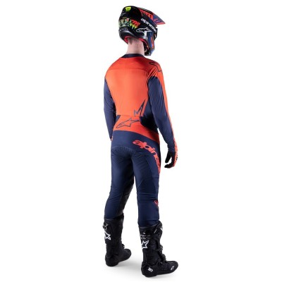 Maillot Alpinestars Techstar Arch Bleu Nuit Hot Orange 