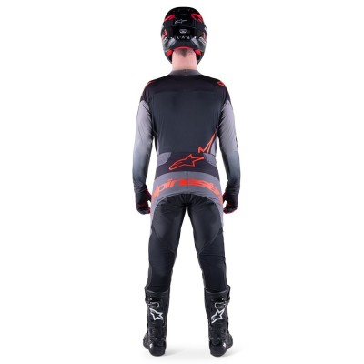 Maillot Alpinestars Techstar Sein Noir Rouge Fluo 