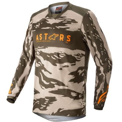 Maillot Alpinestars Racer Tactical Sable Camo Tangerine 