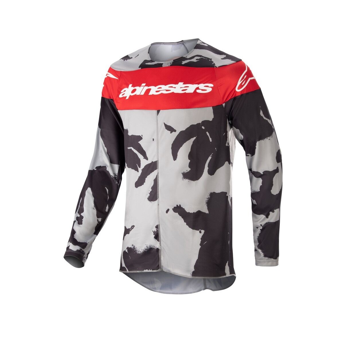Maillot Alpinestars Racer Tactical Gris Foncé Camo Rouge Mars 