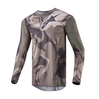 Maillot Alpinestars Racer Tactical Vert Militaire Camo Marron 
