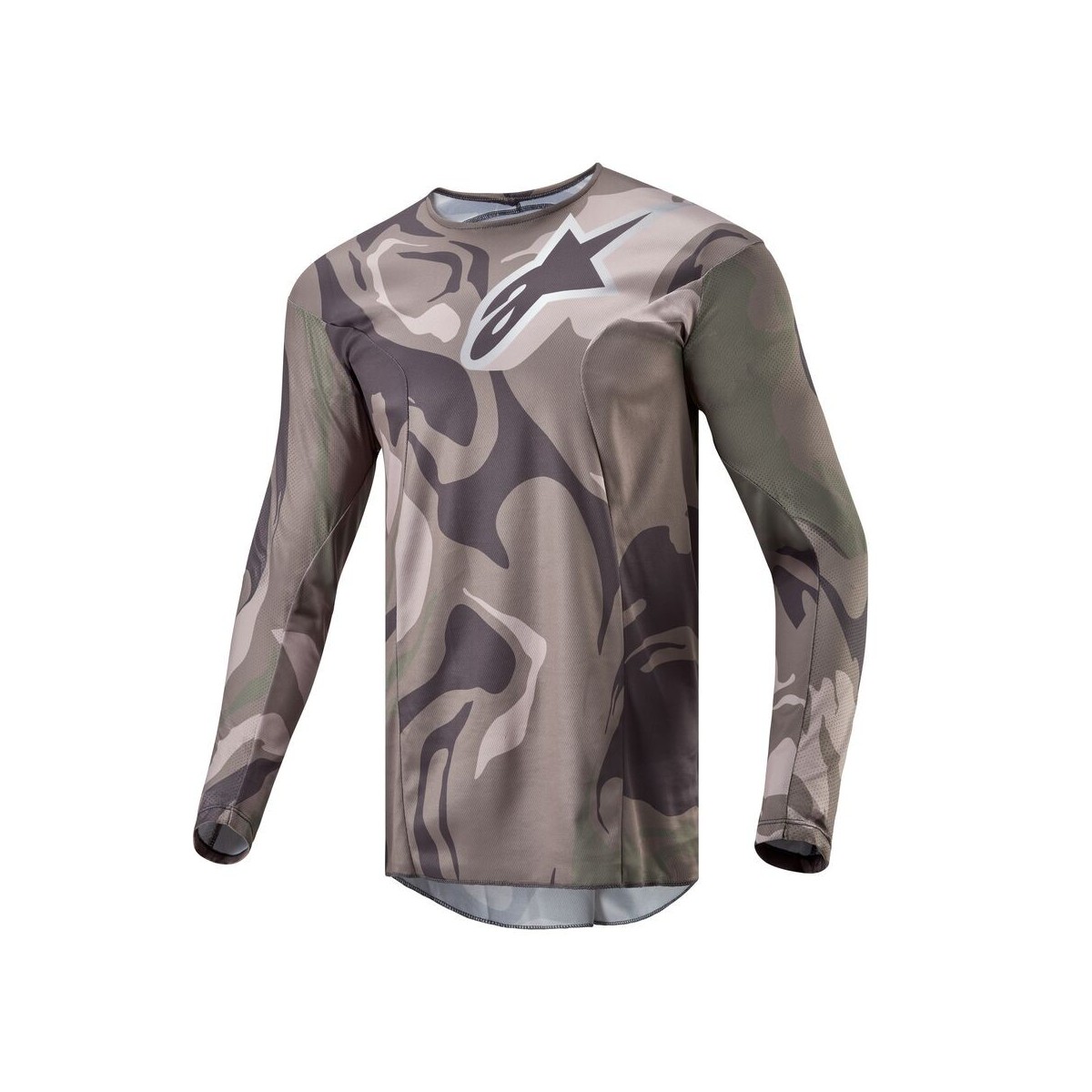 Maillot Alpinestars Racer Tactical Vert Militaire Camo Marron 