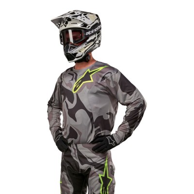 Maillot Alpinestars Racer Tactical Gris Camo Magnet 