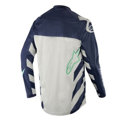 Maillot Alpinestars Racer Braap Gris Clair/ Marine/Teal 