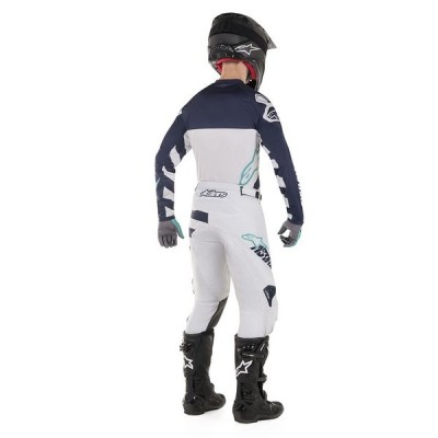 Maillot Alpinestars Racer Braap Gris Clair/ Marine/Teal 