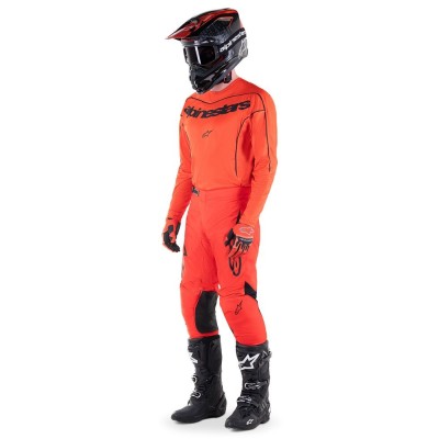 Maillot Alpinestars Fluid Lurv Orange Vif Noir 