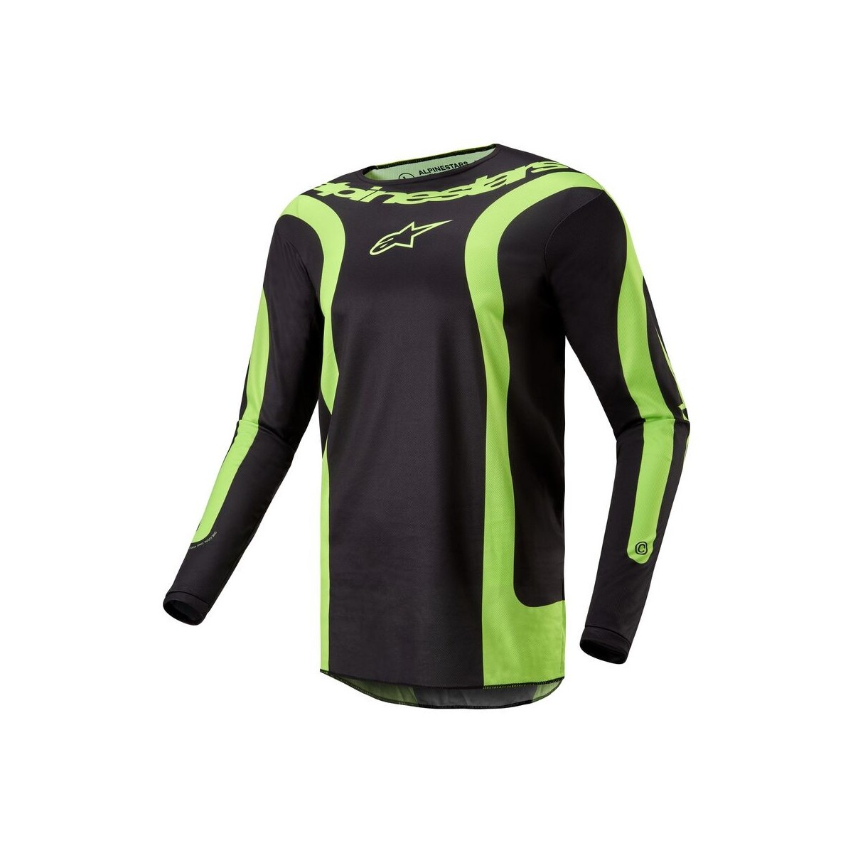 Maillot Alpinestars Fluid Lurv Noir Jaune Fluo 