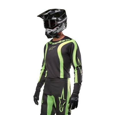 Maillot Alpinestars Fluid Lurv Noir Jaune Fluo 