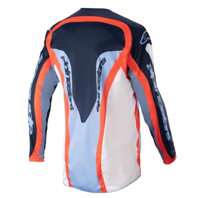 Maillot Alpinestars Fluid Agent Bleu Nuit Orange Vif 
