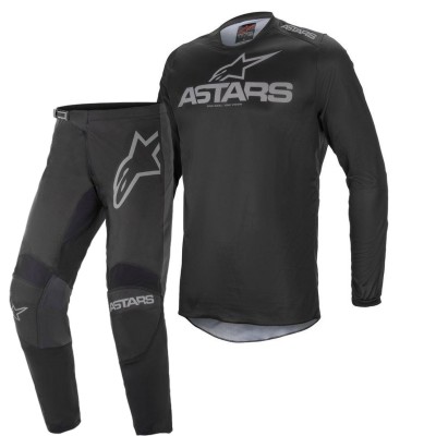 Maillot Alpinestars Fluid Graphite Noir Gris Foncé 