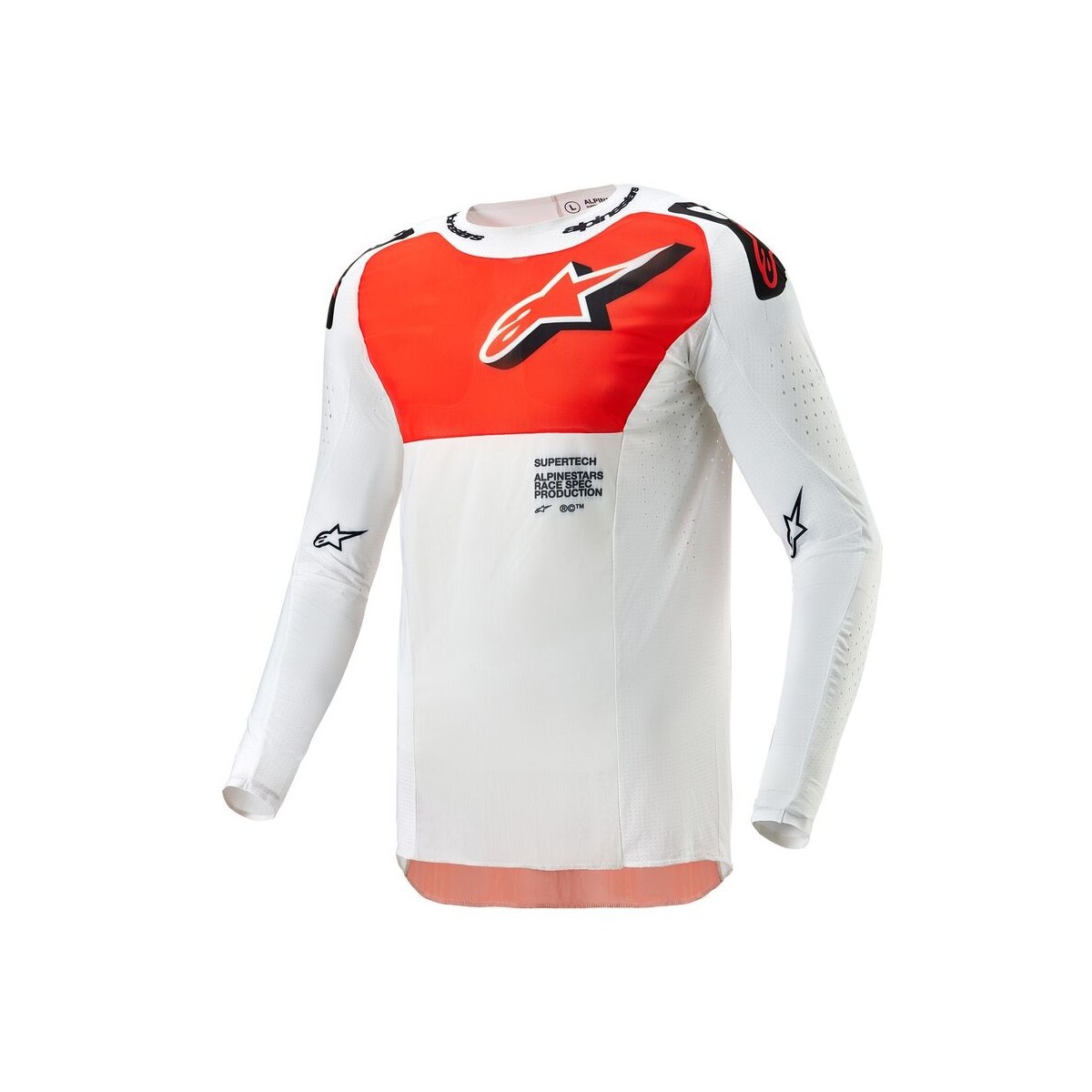 Maillot Alpinestars Supertech Ward Blanc Orange Vif 