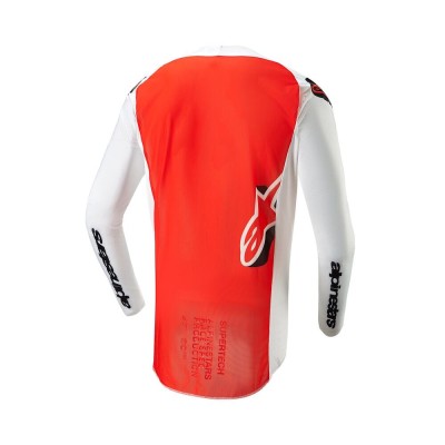 Maillot Alpinestars Supertech Ward Blanc Orange Vif 