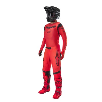 Maillot Alpinestars Supertech Edition Limitée Ember Rouge Fluo Rouge Brillant Noir 