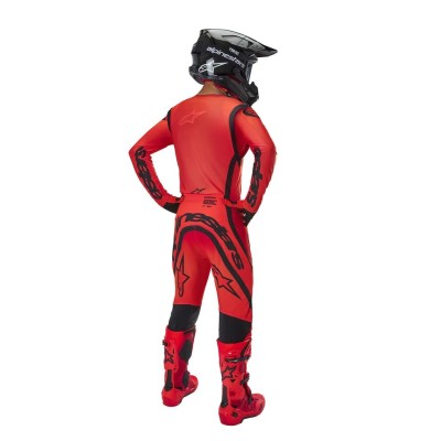Maillot Alpinestars Supertech Edition Limitée Ember Rouge Fluo Rouge Brillant Noir 