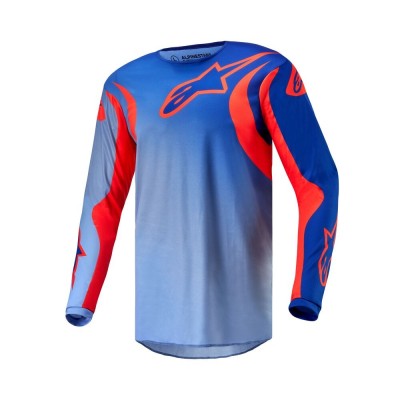 Maillot Alpinestars Fluid Lucent Bleu Ram Orange Vif 