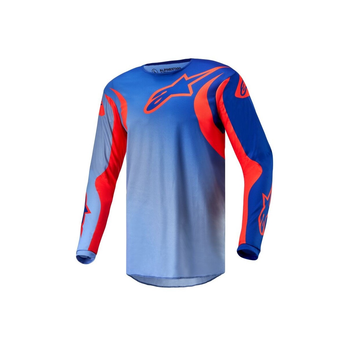 Maillot Alpinestars Fluid Lucent Bleu Ram Orange Vif 