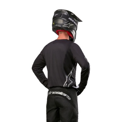Maillot Alpinestars Fluid Graphite Noir Argent 