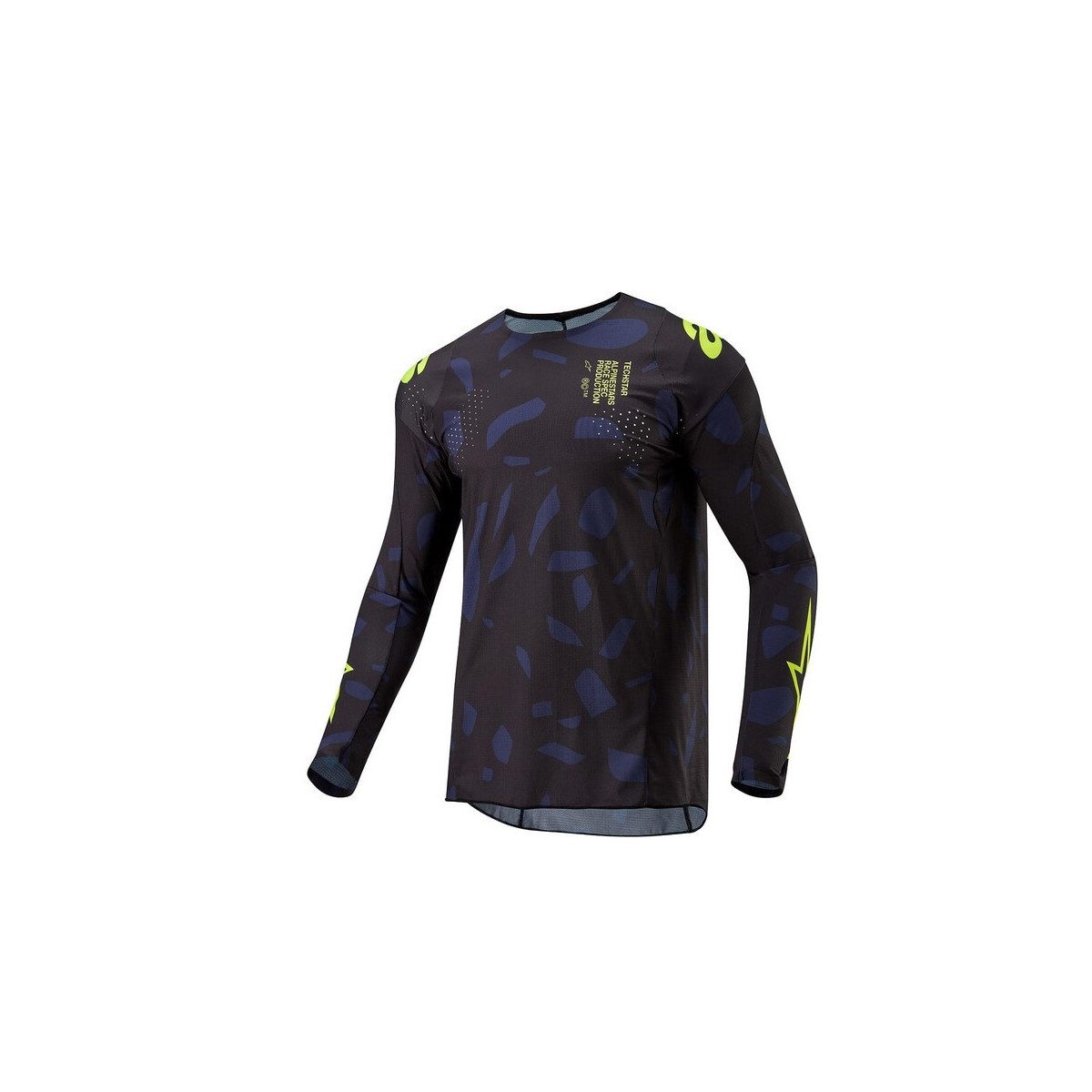 Maillot Alpinestars Techstar Rantera Noir Bleu Jaune Fluo  