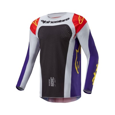 Maillot Alpinestars Techstar Ocuri Orange Vif Violet Noir 