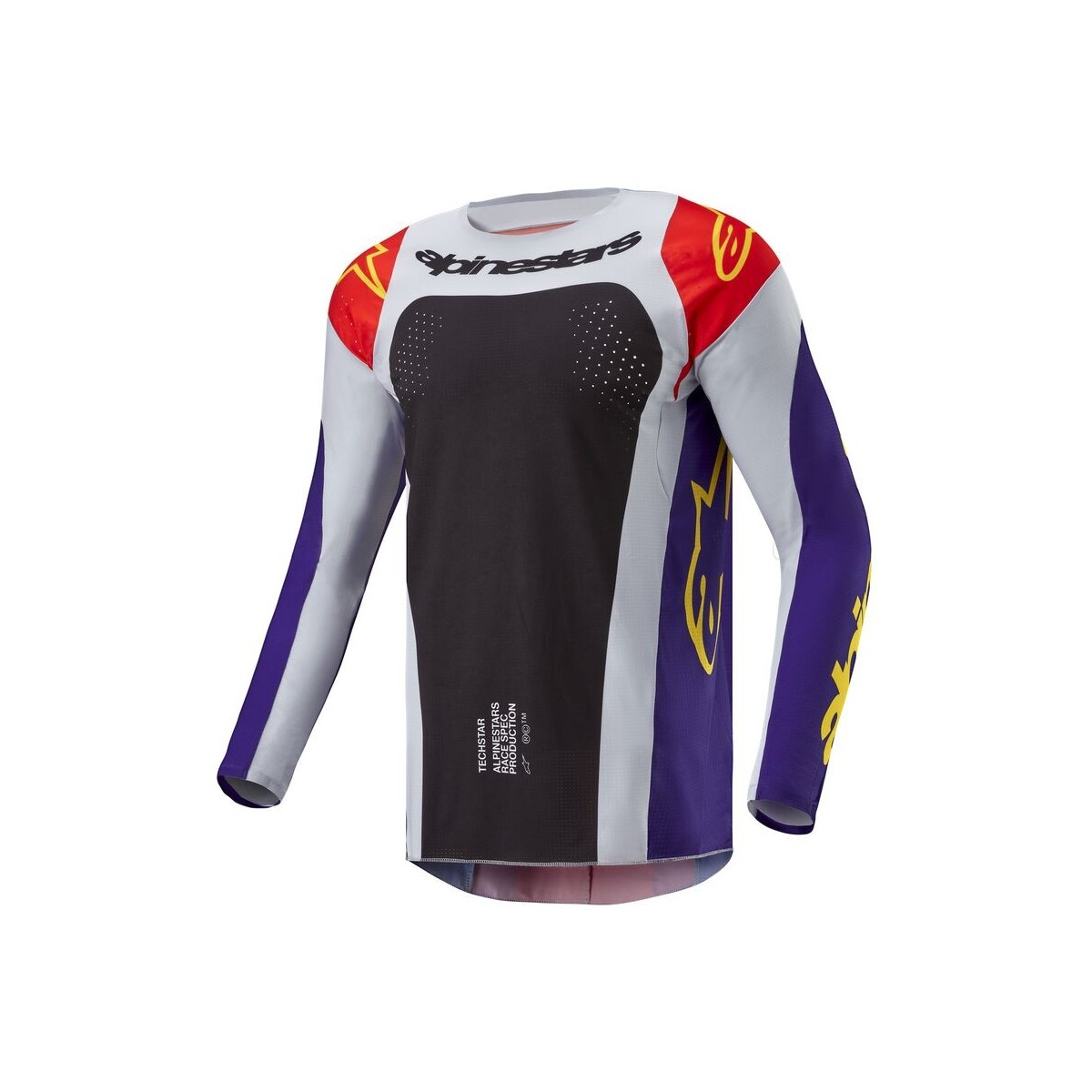 Maillot Alpinestars Techstar Ocuri Orange Vif Violet Noir 