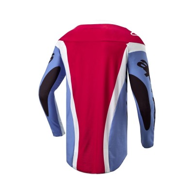 Maillot Alpinestars Techstar Ocuri Bleu Clair Rouge Mars Blanc 