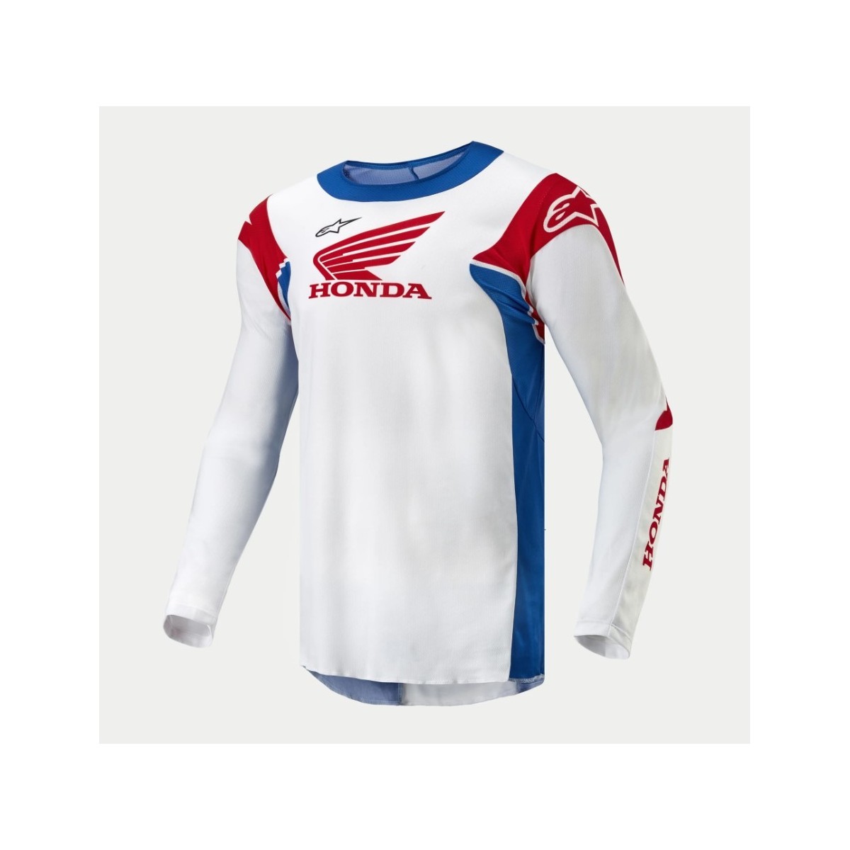 Maillot Alpinestars Honda Racer Iconic Blanc Bleu Rouge 