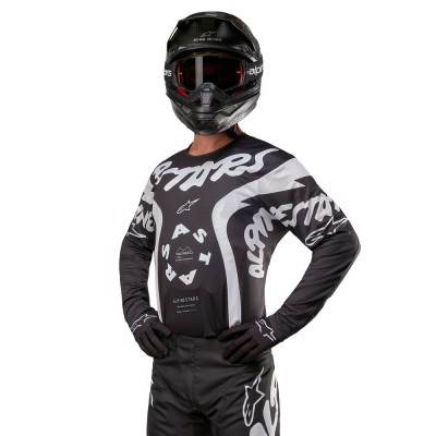 Maillot Alpinestars Racer Hana Noir Blanc 